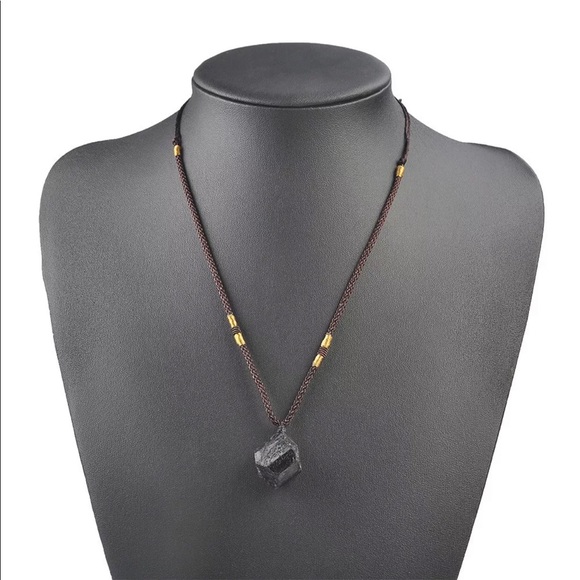 Black Tourmaline Necklace Energy Balance Spiritual - Picture 8 of 8